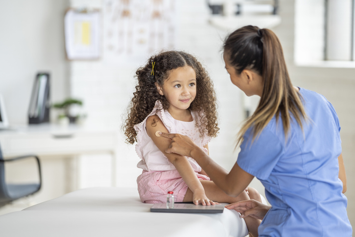 A young girl getting health coverage through one of her divorced parents.